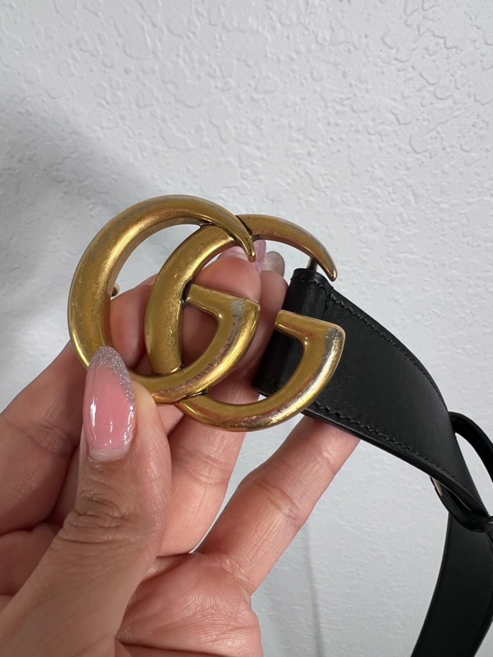 Gucci GG monogram belt black gold 32” - 36” small medium - Picture 9 of 9